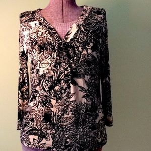 Chico’s Travelers Print Top🇦🇲🇦🇹🇧🇭🇧🇾🇧🇯